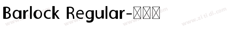 Barlock Regular字体转换